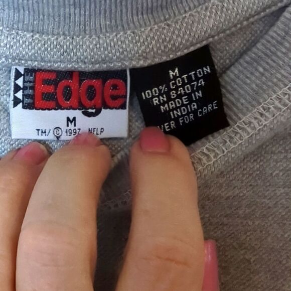 Dallas Cowboys Gray Knit Short Sleeves Shirt Embroidered Size M - Picture 3 of 4